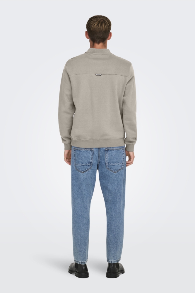 ONSABBOTT REG LS POLO 22030633 SILVER LINING